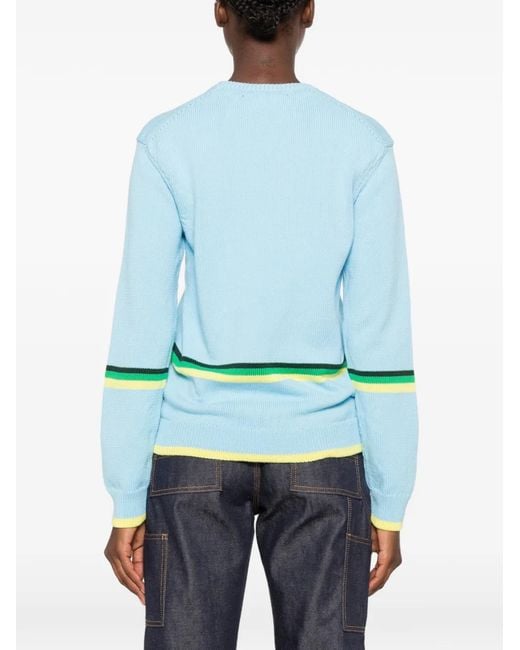 J.W. Anderson Blue Car-Patch Sweater