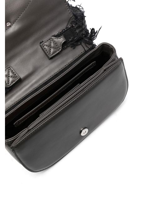 DIESEL 1dr - Iconic Shoulder Bag In Crystal Canvas - Shoulder Bags - Woman - Black