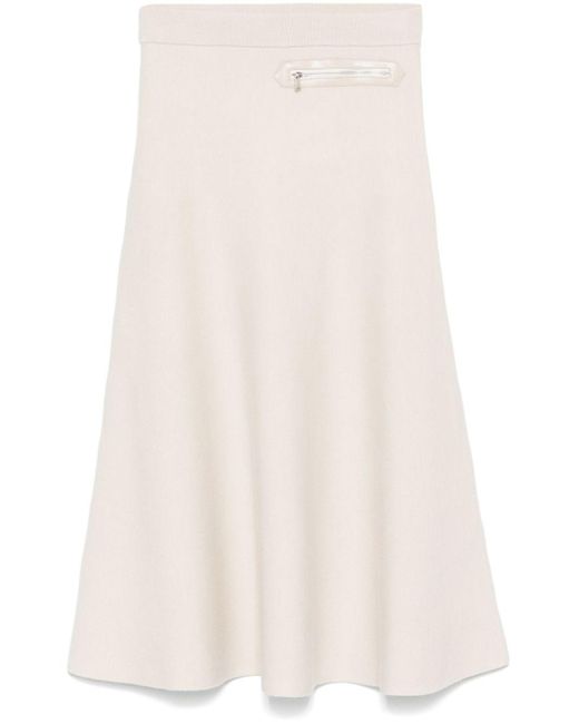 Jonathan Simkhai White Maggie Midi Skirt