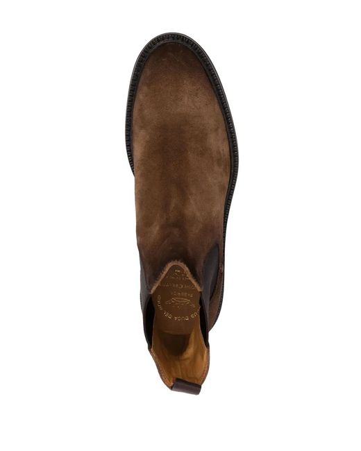 Officine Creative Brown Dude Flexi Slip-On Leather Boots for men