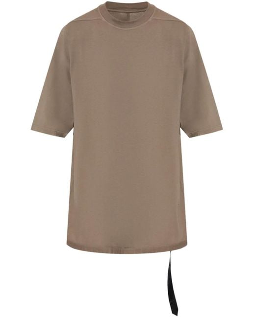 Rick Owens Gray Rear Stitch-Detailing T-Shirt for men
