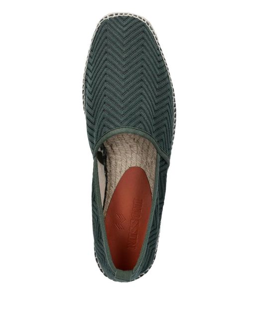 Missoni Green Corfu Herringbone-Pattern Espadrilles for men