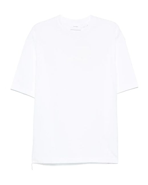 Axel Arigato White Threaded Cotton T-Shirt for men