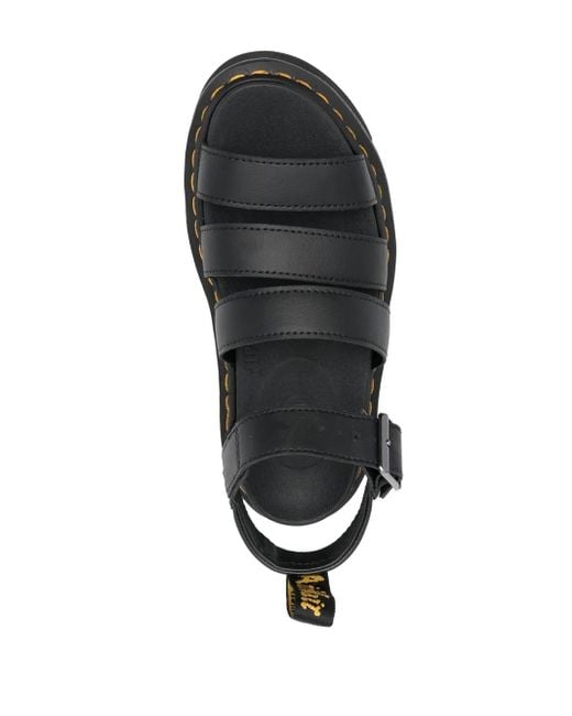 Dr. Martens Black Blaire Hydro Leather Strap Sandals