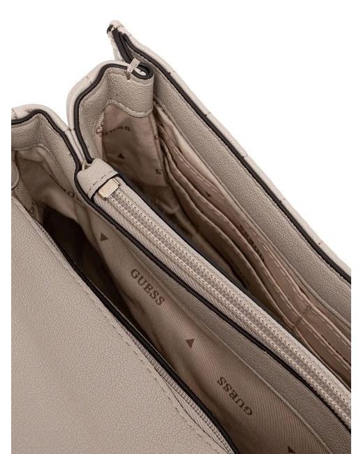 Guess Natural Mini Quilted Chain Shoulder Bag