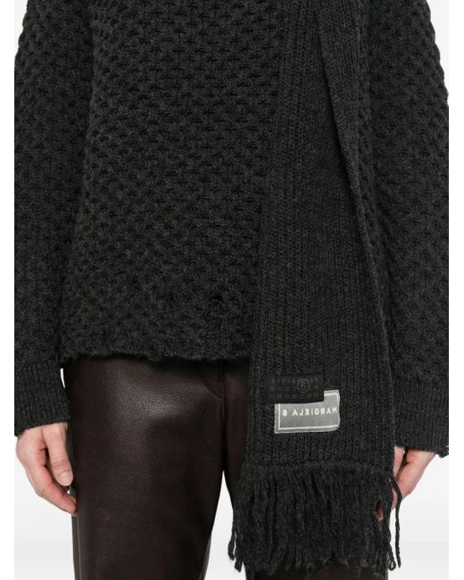 MM6 by Maison Margiela Black Chunky-Knit Sweater