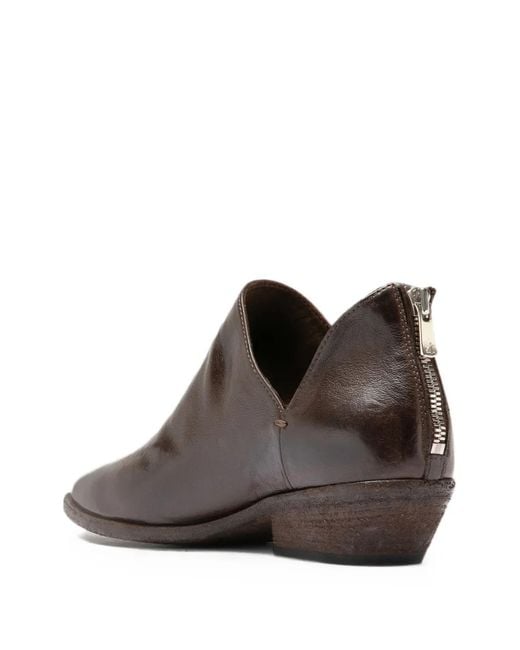 Officine Creative Brown Noelie Dd 106 Leather Ankle Boots
