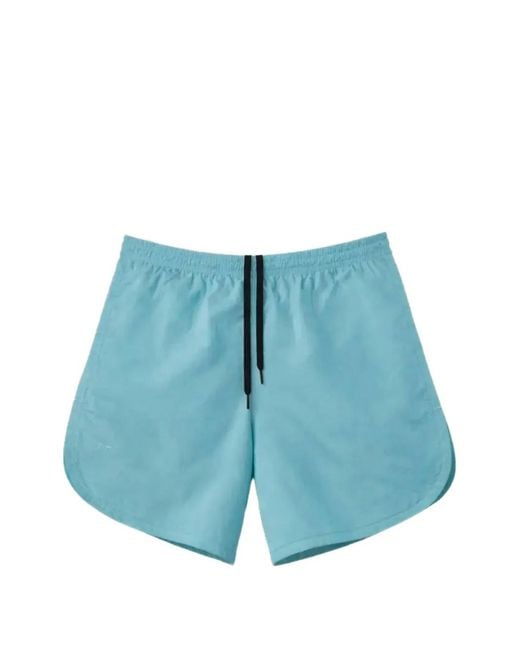True Tribe Blue Drawstring-Waist Swim Shorts for men