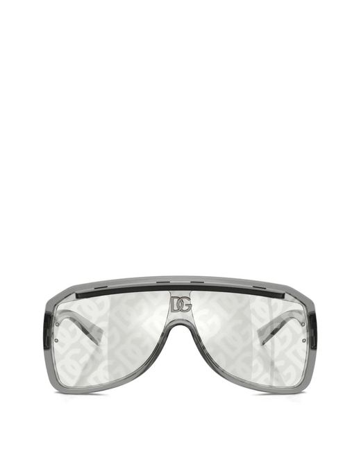 Dolce & Gabbana Gray Dg Logo-Plaque Sunglasses