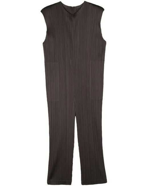 Pleats Please Issey Miyake Gray Sleeveless Plissé Jumpsuit