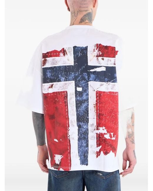Napapijri White Short-Sleeve T-Shirt for men