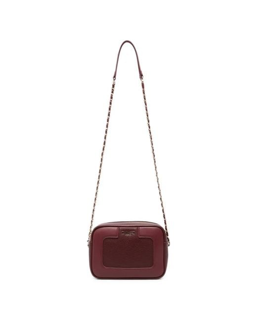Twinset Red Logo-Plaque Chain-Strap Cross Body Bag