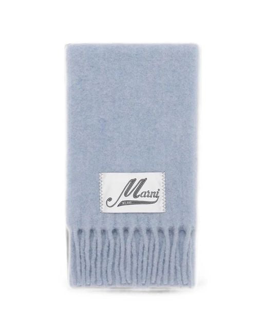 Marni Blue Light Alpaca Scarf