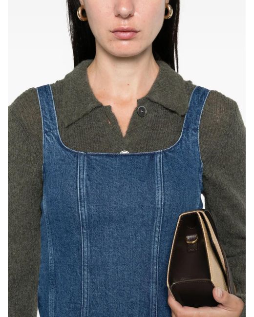 Robe En Jean À Encolure Carrée Maje en coloris Blue