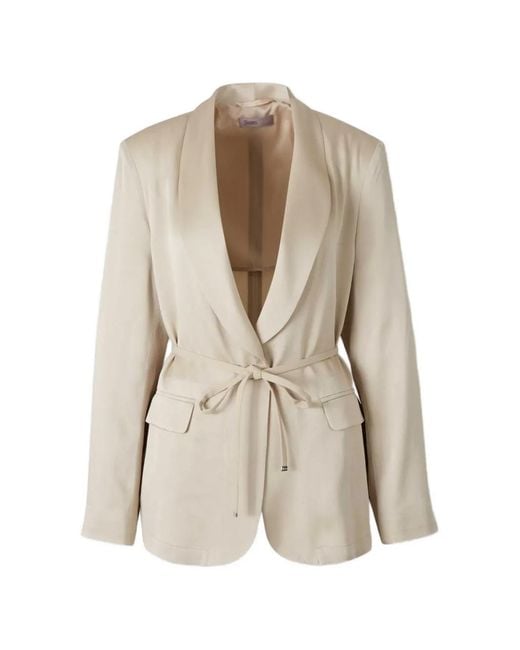 Blazer Con Cinturón Herno de color Natural