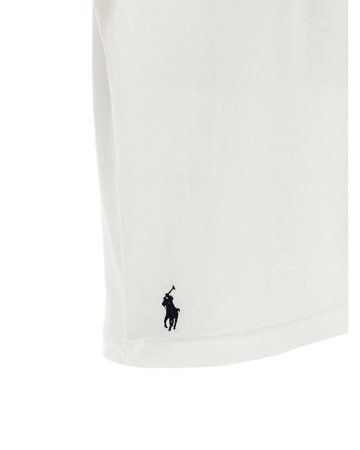 Polo Ralph Lauren White Logo-Patch T-Shirt for men