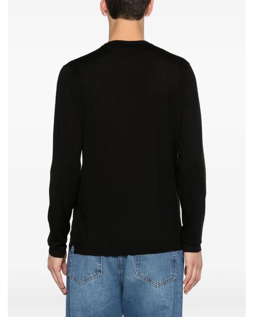 FILIPPO DE LAURENTIIS Black Long-Sleeve Sweater for men