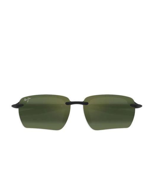 Maui Jim Ho'Okipa Ultra G Zonnebril Met Rechthoekig Montuur in het Green