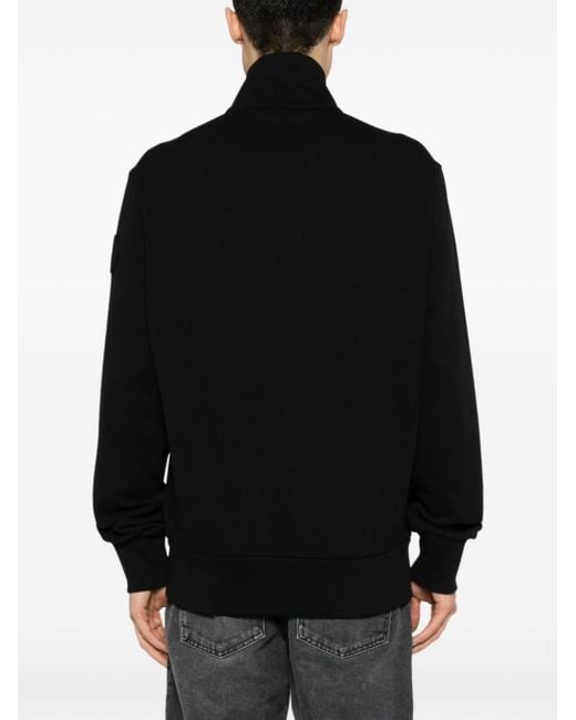 Moncler Sweater Met Logoprint En Rits in het Black voor heren