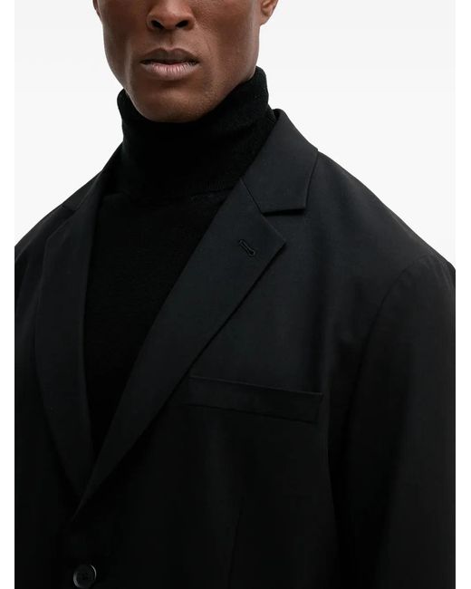 ARMANI EXCHANGE Black Single-Breasted Blazer for men