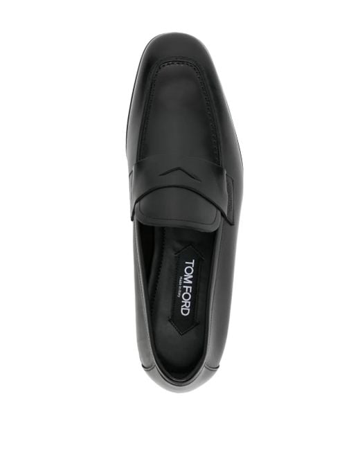 Tom Ford Black Leather Loafers for men