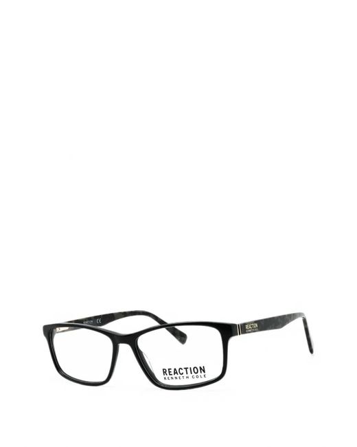 Kenneth Cole Black Rectangle-Frame Glasses for men