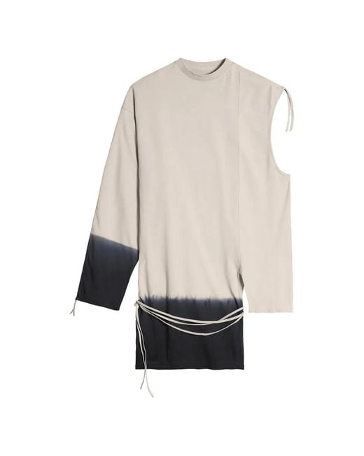 Y-3 White Dip-Dye Effect T-Shirt