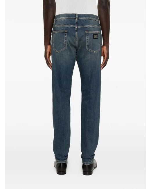 Dolce & Gabbana Blue Five-Pocket Jeans for men