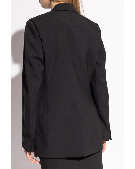 KENZO Black Elegant Virgin Wool Logo Jacket