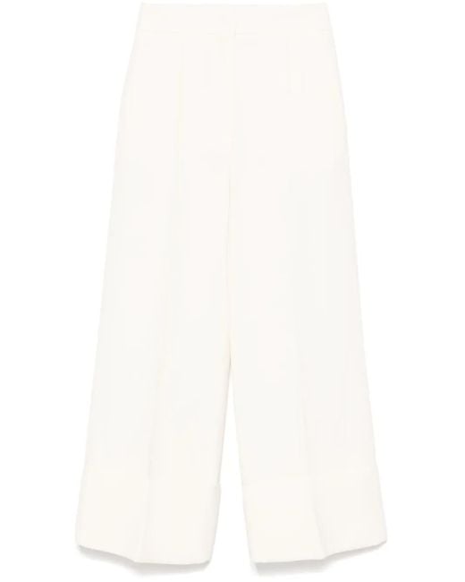 Valentino Garavani White Wide-Leg Trousers