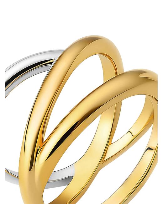 Yoj Metallic Bague Fusion Entrelacée