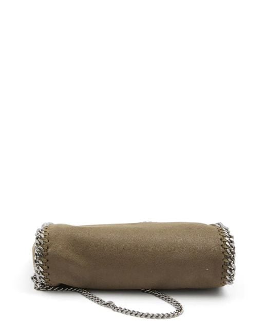 Stella McCartney Brown Mini Falabella Tote Bag mit Kettenbesatz