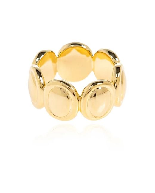 LIE STUDIO Metallic Sasha Ring Mit Ovaler Scheibe