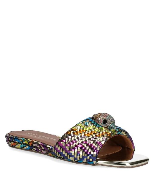 Kurt Geiger Yellow Kensington Slides