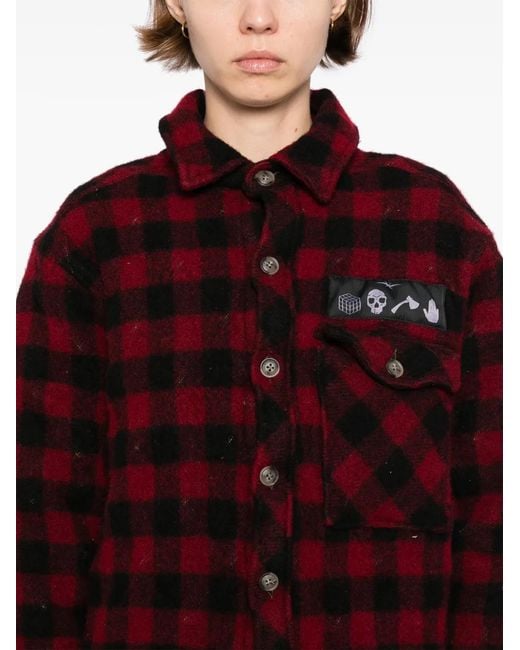 Stain Shade Red Checked Jacket