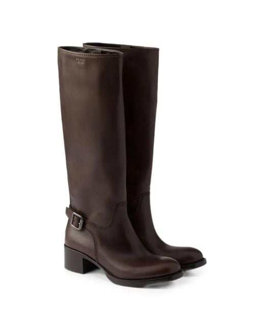 Prada Black Leather Boots