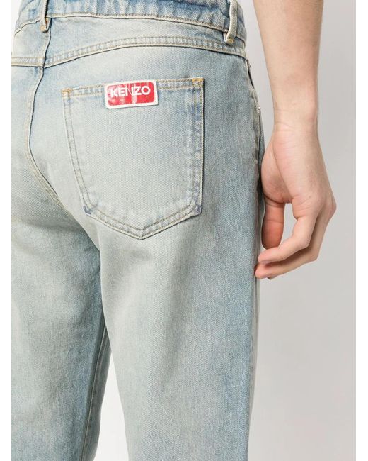 KENZO Blue Straight Leg Jeans for men