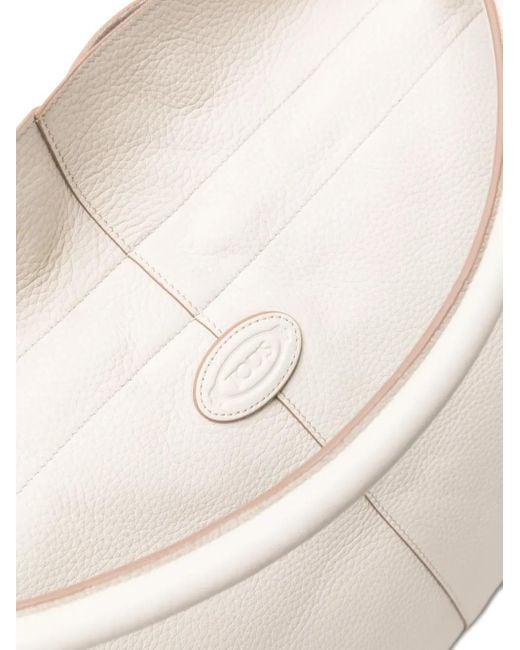 Tod's White Medium Di Leather Bucket Bag