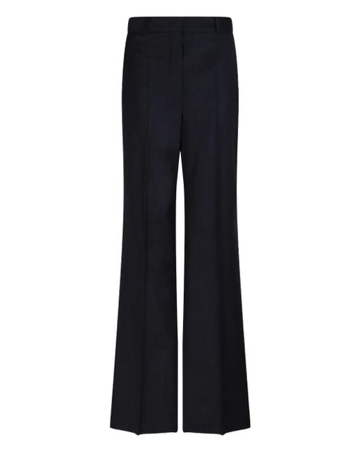 Max Mara Blue Wool Trousers