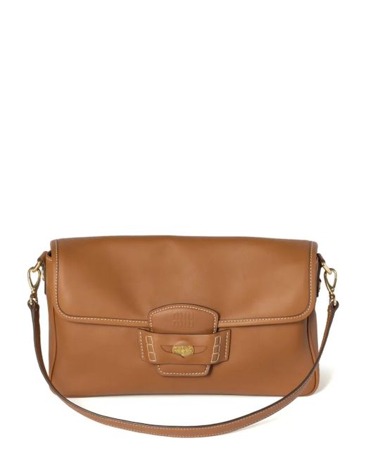 Miu Miu Brown Penny Shoulder Bag