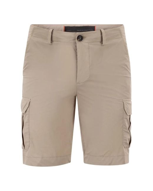 Rrd Gray Buttoned Cargo Shorts for men