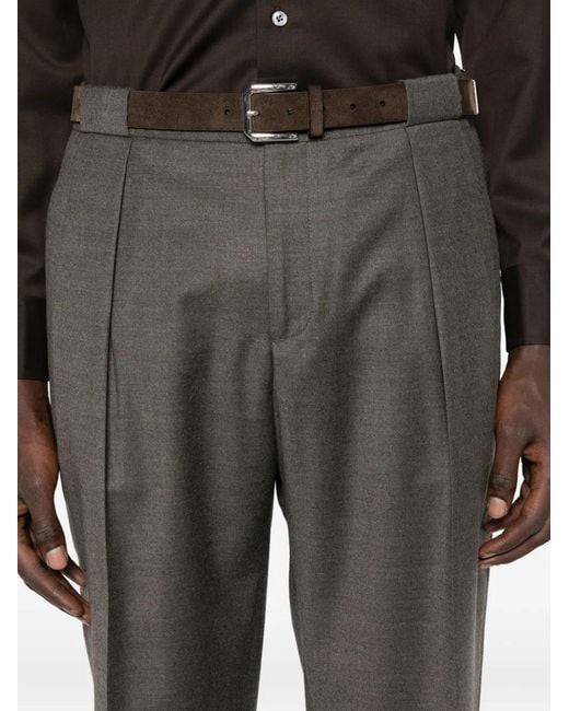 Briglia 1949 Gray Portobellos Pleated Trousers for men