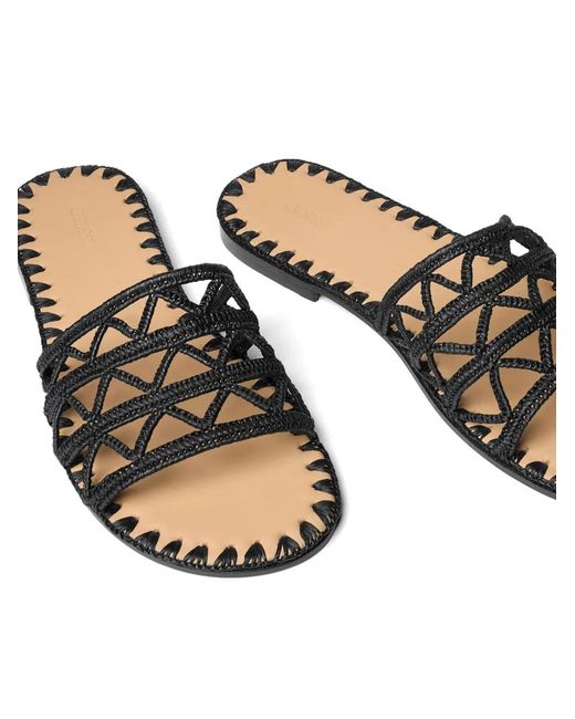 Odissi White Evie Zig-Zag Sandals