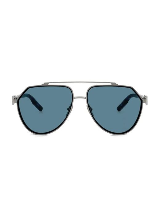 Dolce & Gabbana Blue Pilot-Frame Sunglasses for men