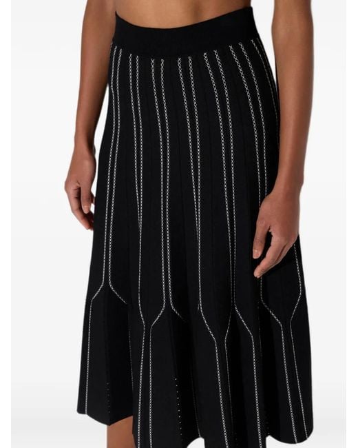 Elisabetta Franchi Black Origami Knit Skirt