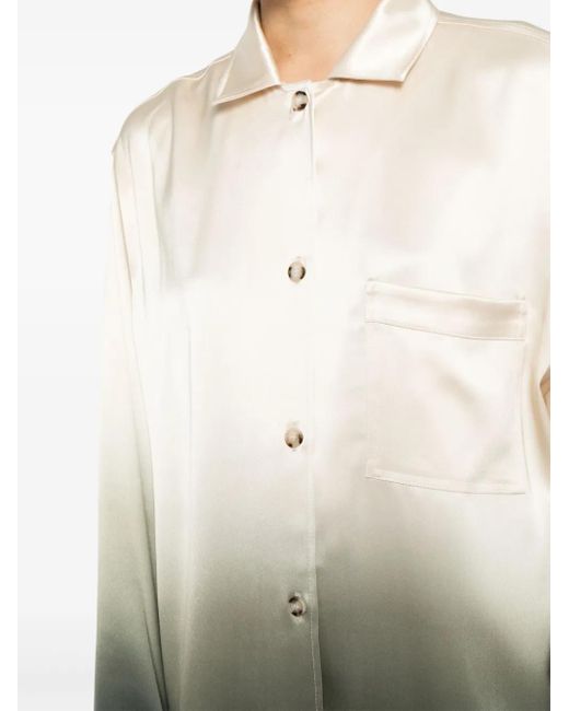 Nanushka Natural Jelmer Ombré-Effect Satin Shirt