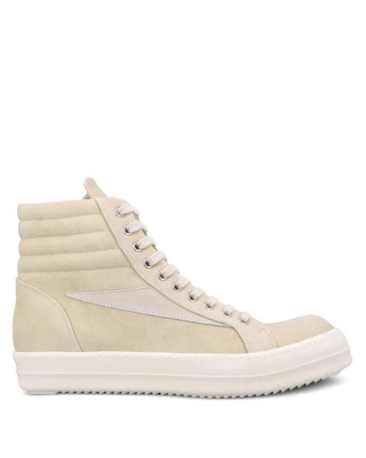 Zapatillas altas con cordones Rick Owens de hombre de color Natural