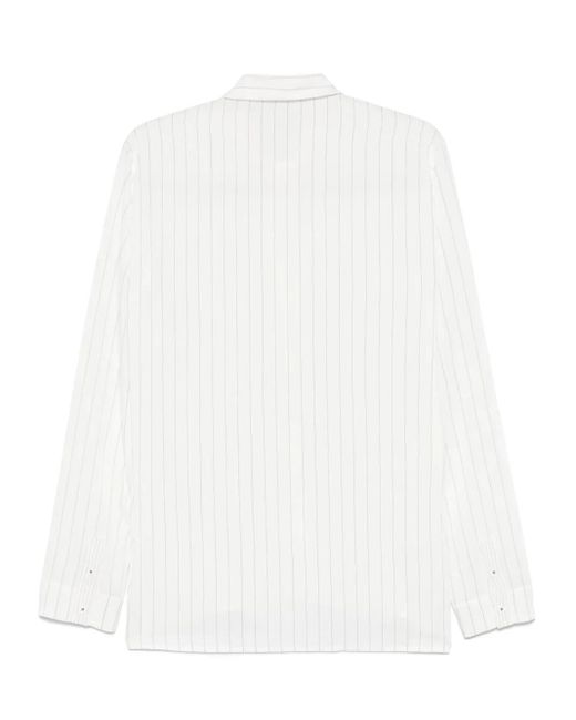 Transit White Pinstriped Shirt for men