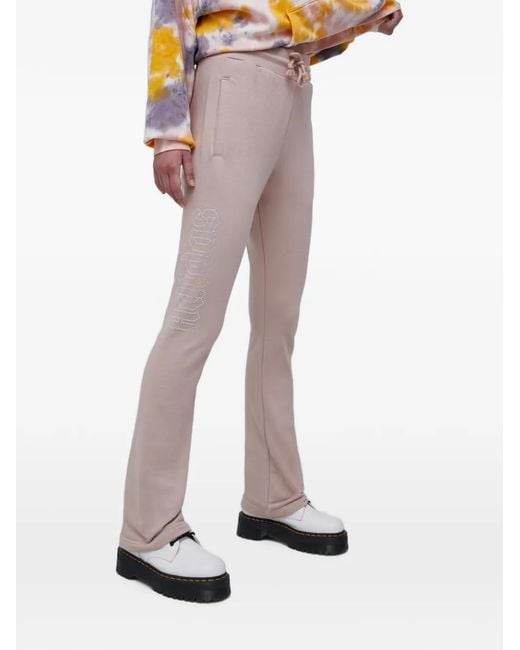 Adidas Natural Rhinestone-Logo Trousers