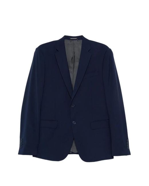 Emporio Armani Blue Single-Breasted Suit for men